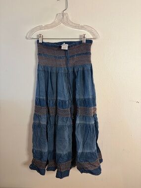 GUNIT Fashions Blue Cotton Jean Skirt